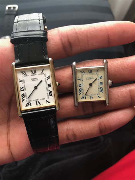 seiko tank cartier|seiko cartier tank style watch.